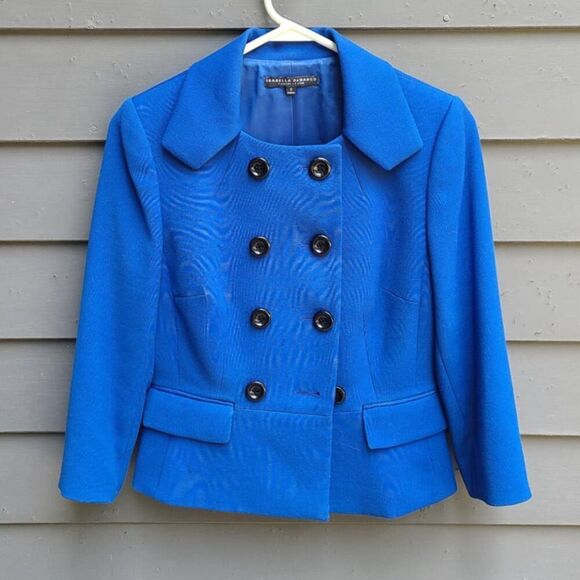 Tahari Jackets & Blazers - Isabella DeMarco Tahari Blue Double Breasted Jacket size 2